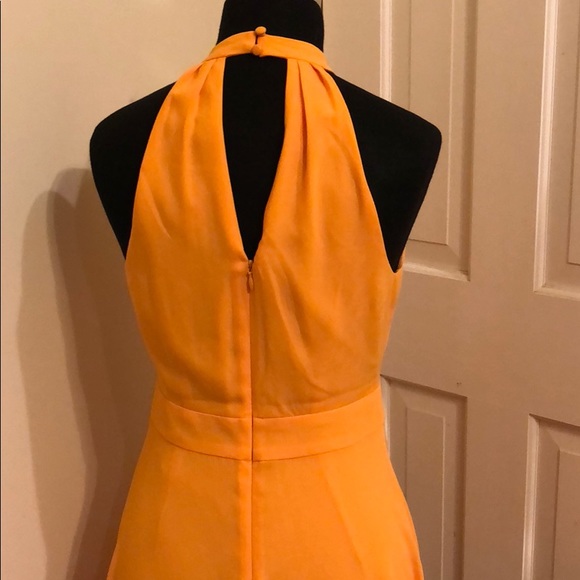 Express halter dress mustard yellow 4 NWT 💛 - Picture 5 of 6